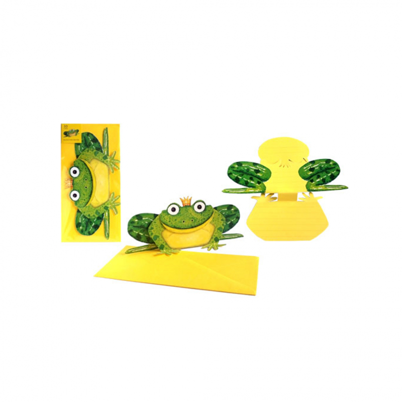 3D-Karten Froschkönig - Set von 4 Karten