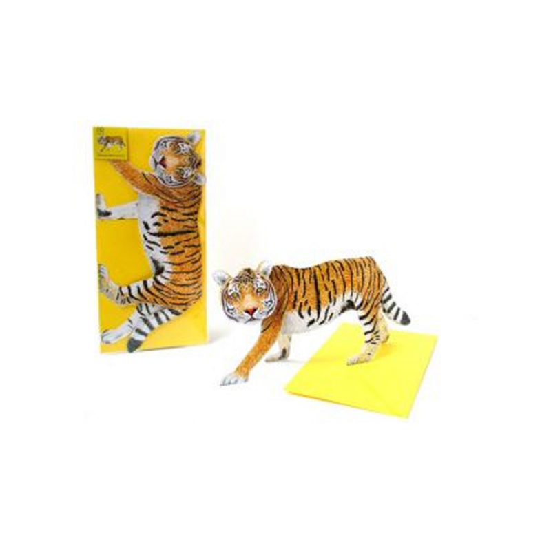 3D-Karte - Tiger - Set von 4 Karten