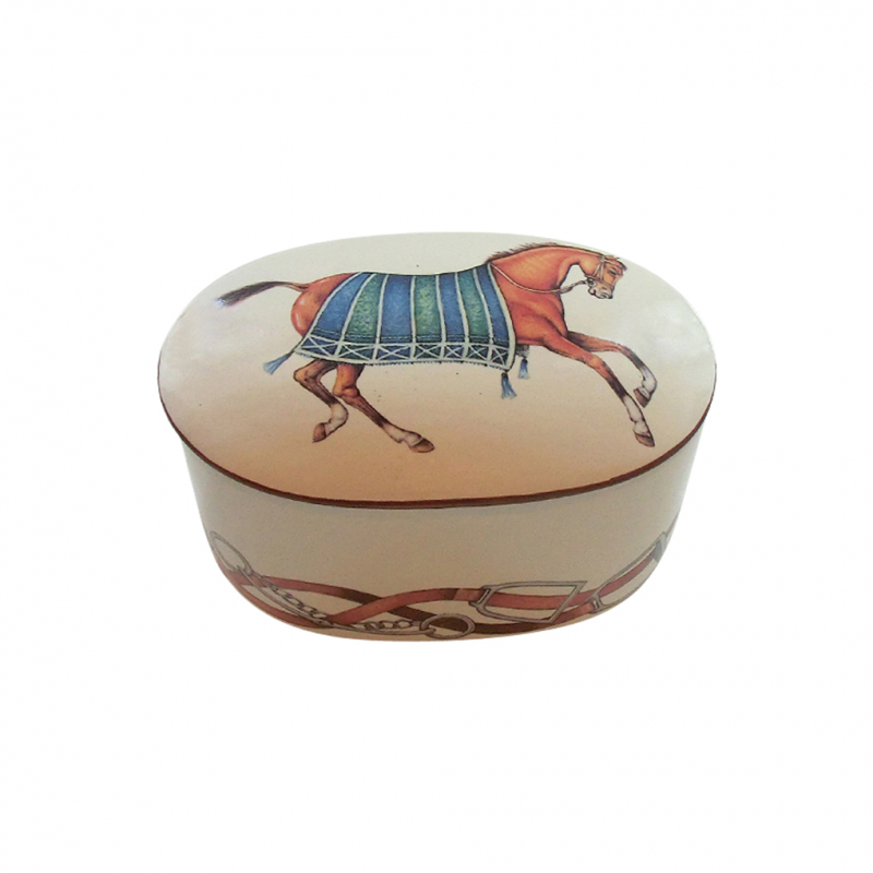 Keramikdose Pferd