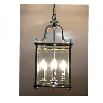 Deckenlampe aus poliertem Chrom- 30x30x60cm