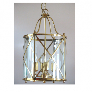 Deckenlampe aus poliertem Messing- 30x50cm