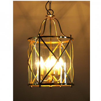 Deckenlampe aus poliertem Messing- 30x50cm