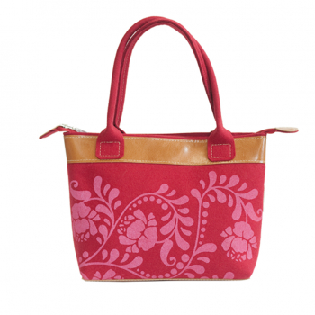 Handtasche aus Wollfilz - Rot