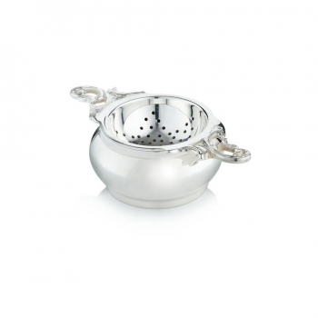 Teesieb mit Schale - Silber Plated